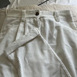 White petal and pup pants